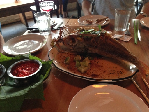 Whole red snapper